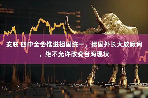 安联 四中全会推进祖国统一，德国外长大放厥词，绝不允许改变台海现状